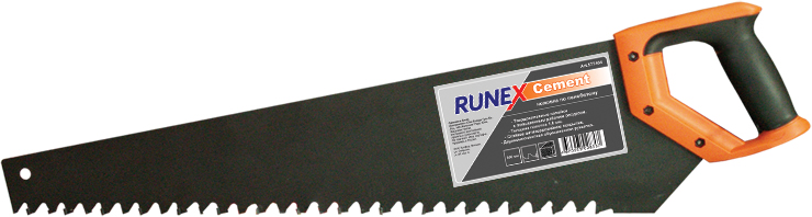  Ножовка по пенобетону RUNEX CEMENT600 мм твердосплавные зубья