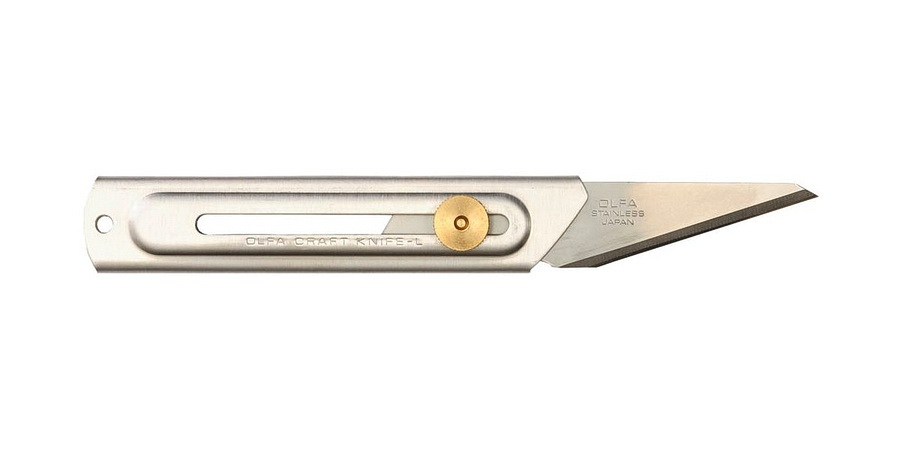  Нож OLFA хозяйственный с выдвижным лезвием, корпус и лезвие из нержавеющей стали, 20мм