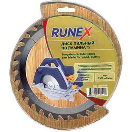 250*80*32/30 Runex Диск пильный по ламинату отрицательный угол наклона зубьев 