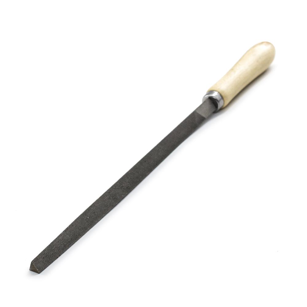  Напильник трехгранный № 2, 250мм,  деревянная ручка
