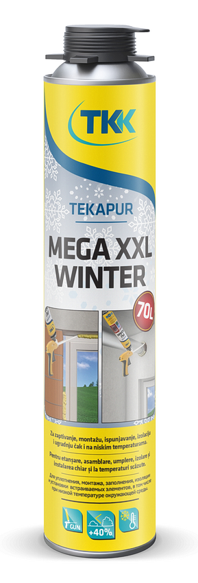 Tekapur Gun MEGA XXL Пена зимняя профессиональная 900 ml.