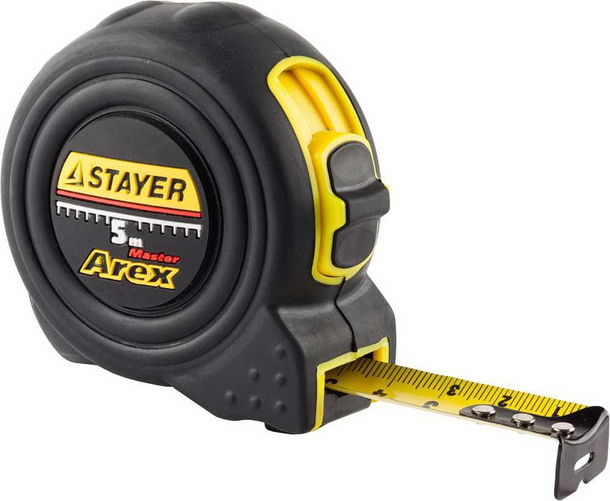  5м x 19мм STAYER Рулетка PROFI AREX  противоудар. корпус, упрочн. полотно