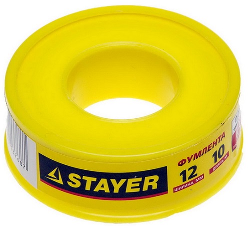  0,075мм х 19мм х 10м STAYER MASTER Фумлента плотность 0.25г/см3