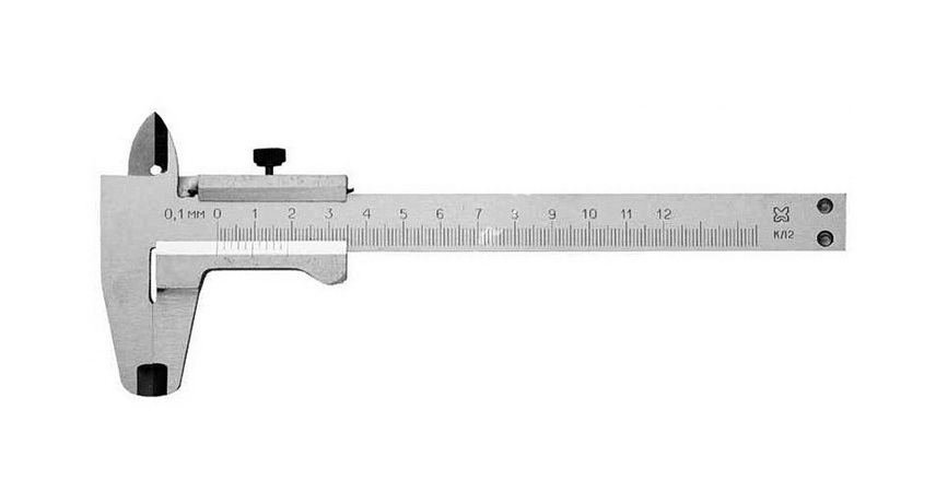  Штангенциркуль металлический тип 1, класс точности 2, 125мм, шаг 0,1мм