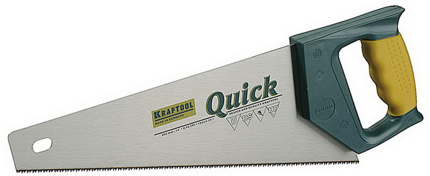  Ножовка по дереву (пила) KRAFTOOL UNIVERSAL 450 мм, 7 / 8 TPI, рез поперек и вдоль волокон, зуб универсальный
