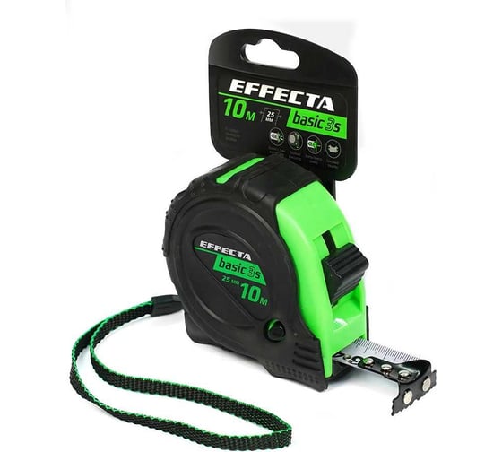  10м/25мм Рулетка с магнитом EFFECTA Basic 3S, 3 стопа