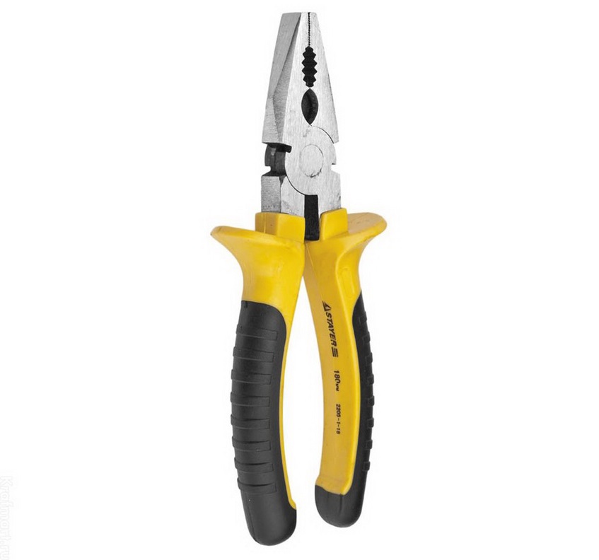  180мм STAYER TopGrip Плоскогубцы 