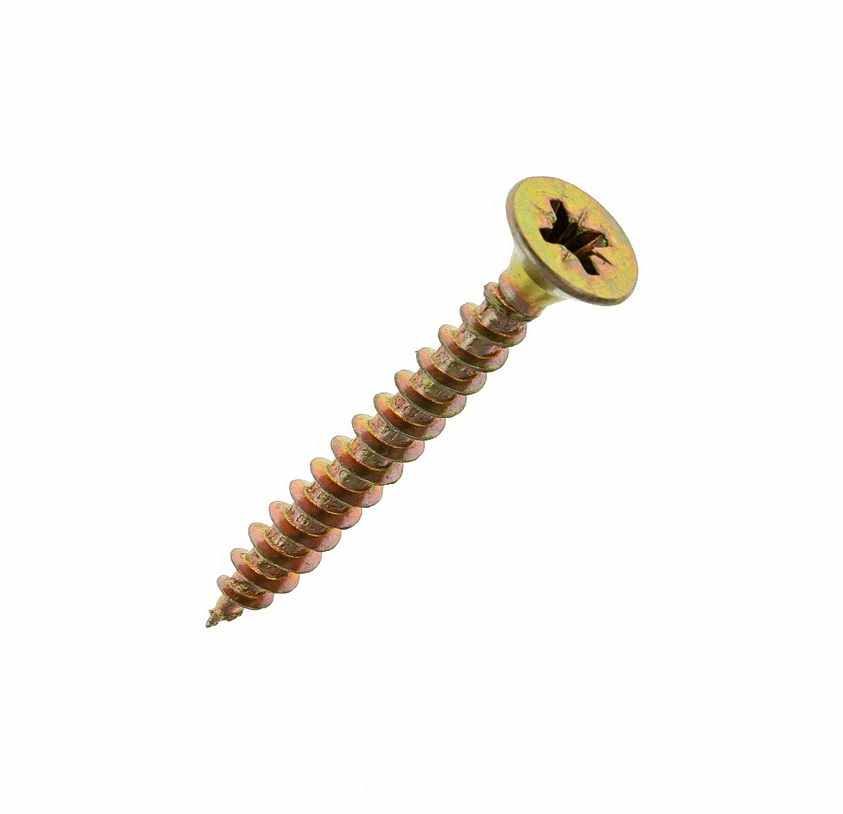  3,0х20 Саморез универсал., потайн. гол., шлиц PZ, острый, желт. цинк (55шт)