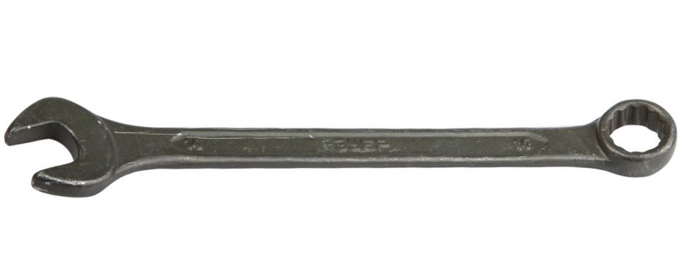  10 мм ЗУБР Ключ гаечный комбинированный серия "Т-80", хромованадиевая сталь, зелёный цинк