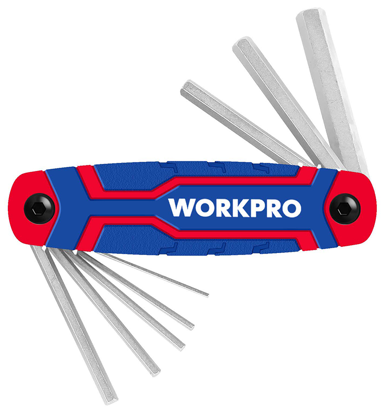 Набор шестигранных ключей HEX (метрический) WORKPRO 8 шт складной  Набор шестигранных ключей HEX (метрический) WORKPRO 8 шт складной