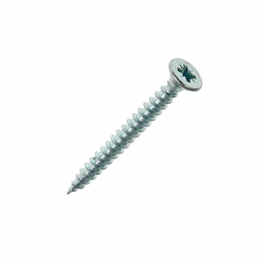  5х16 Саморез универсал., потайн. гол., шлиц PZ, острый, белый цинк